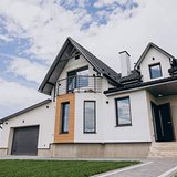 White two-story house